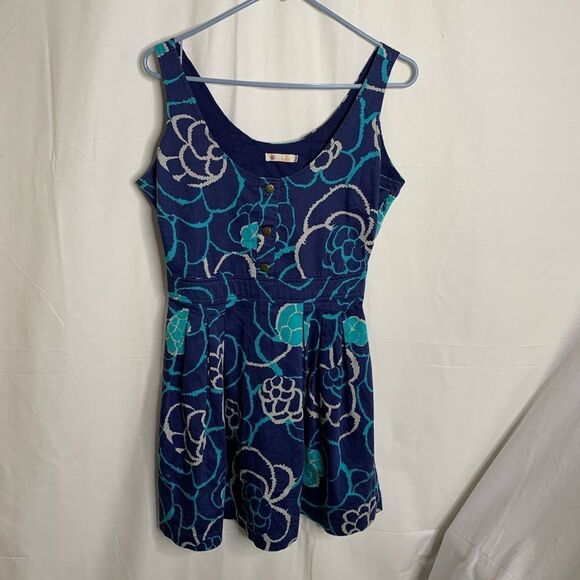 Tulle Floral Corset Back Pleated Dress Pockets Med - Picture 1 of 8